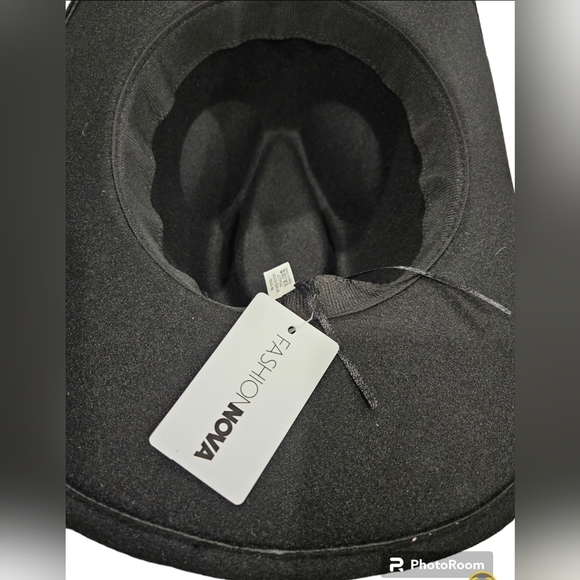 Cowgirl Hat Black with Rhinestone Details - Picture 4 of 8